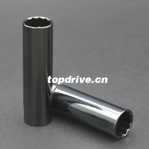 PVD Black Coating Magnetic 12Pt 3/8" Dr Super Thin Walled 14mm Spark Plug Socket for BMW & MINI