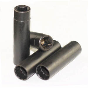 Black Magnetic 12Pt 3/8" Dr Super Thin Walled 14mm Spark Plug Socket for BMW, TOYOTA GR, NISSAN, SUBARU, INFINITI, FORD