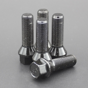 38mm Cone Seat M14 Extended Wheel Bolt Grade 12.9 For BMW F Chassis G Chassis Dual Coating Black Finish