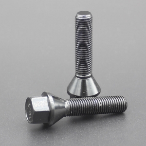 M12 Shank 44mm Cone Seat Extended Wheel Bolt Grade 12.9 For BMW E Chassis Dual Coating Black Finish