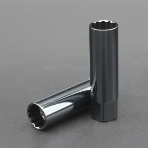 Black Magnetic 12Pt 3/8" Dr Super Thin Walled 14mm Spark Plug Socket for BMW MINI TOYOTA GR INFINITI NISSAN SUBARU MERCEDES